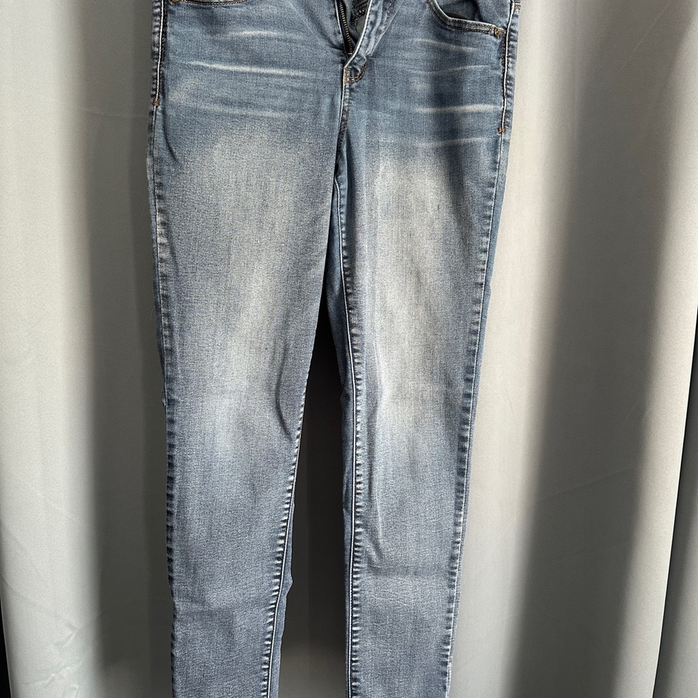 Democracy Blue Skinny Jeans with Distressed Details